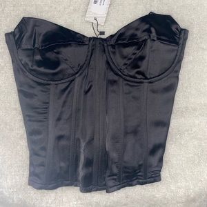Satin Corset Top, Boohoo Size 8 crop top